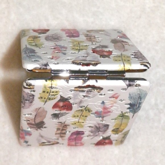 **HOST PICK** Compact Mirror Embellished Feathers Design NEW - Picture 3 of 6